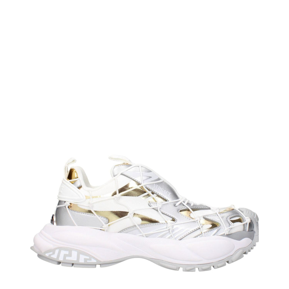 Versace White Fabric Chunky Sneakers VE-15248553050377-EU37/US7