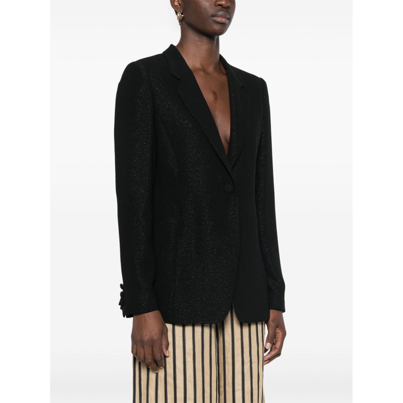 Emporio Armani lurex-detail crepe blazer