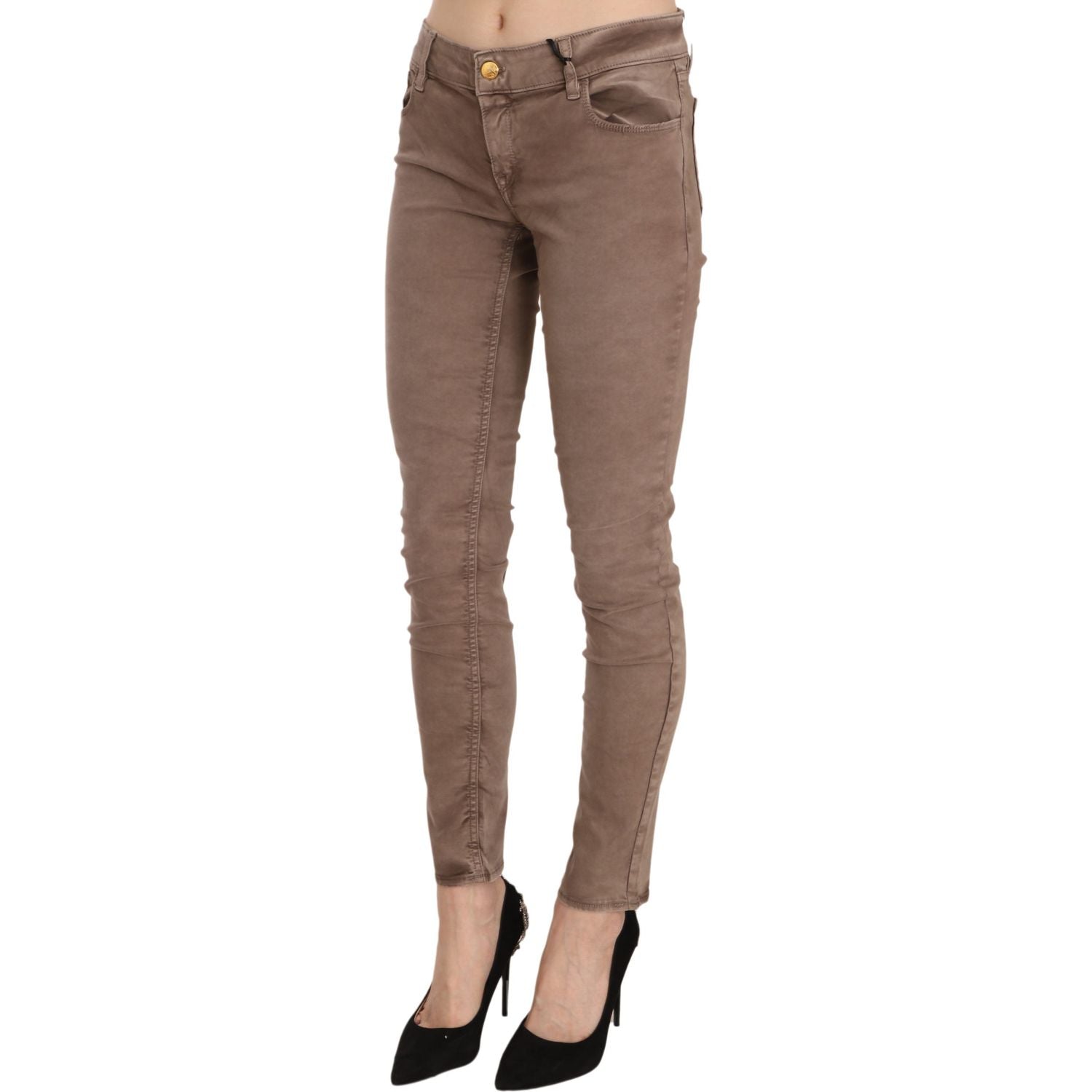 بنطلون جينز CYCLE أنيق بني اللون بقصّة Slim Fit