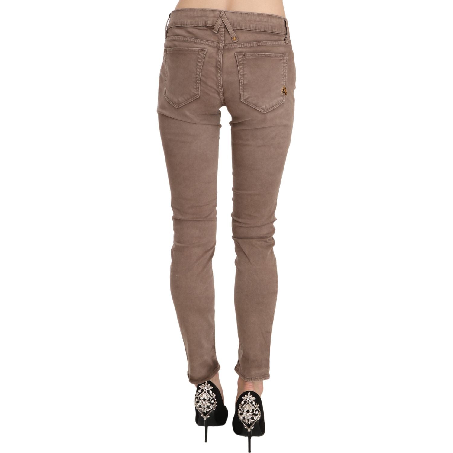 بنطلون جينز CYCLE أنيق بني اللون بقصّة Slim Fit