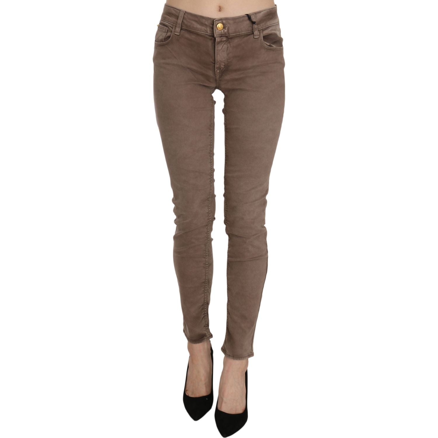 بنطلون جينز CYCLE أنيق بني اللون بقصّة Slim Fit