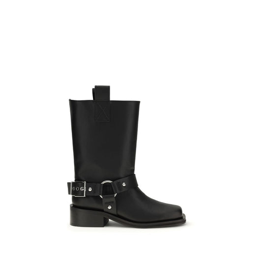 Ganni Black Calf Leather Bos Taurus Lace-Up Boots 1728,72470364320,Black,Boots - Shoes,EU37/US7,EU38/US8,EU39/US9,EU40/US10,Ganni,Lace-Up Boots - Boots - Shoes,New with tags,Shoes,Women