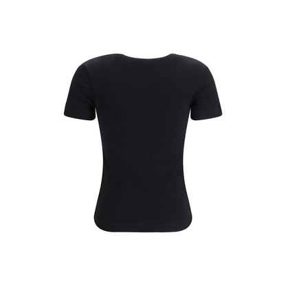 PINKO Black Cotton T-Shirt