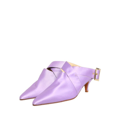 Dolce & Gabbana Purple Satin Sandals Shoes