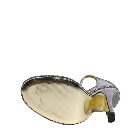 Dolce & Gabbana Gray High Heeled Sandals Ankle Strap Shoes