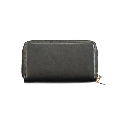 Mario Valentino Black Polyurethane Women's Wallet