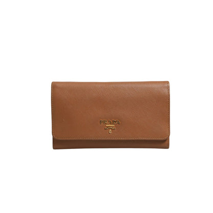 Prada Brown and Gold Wallet Strap