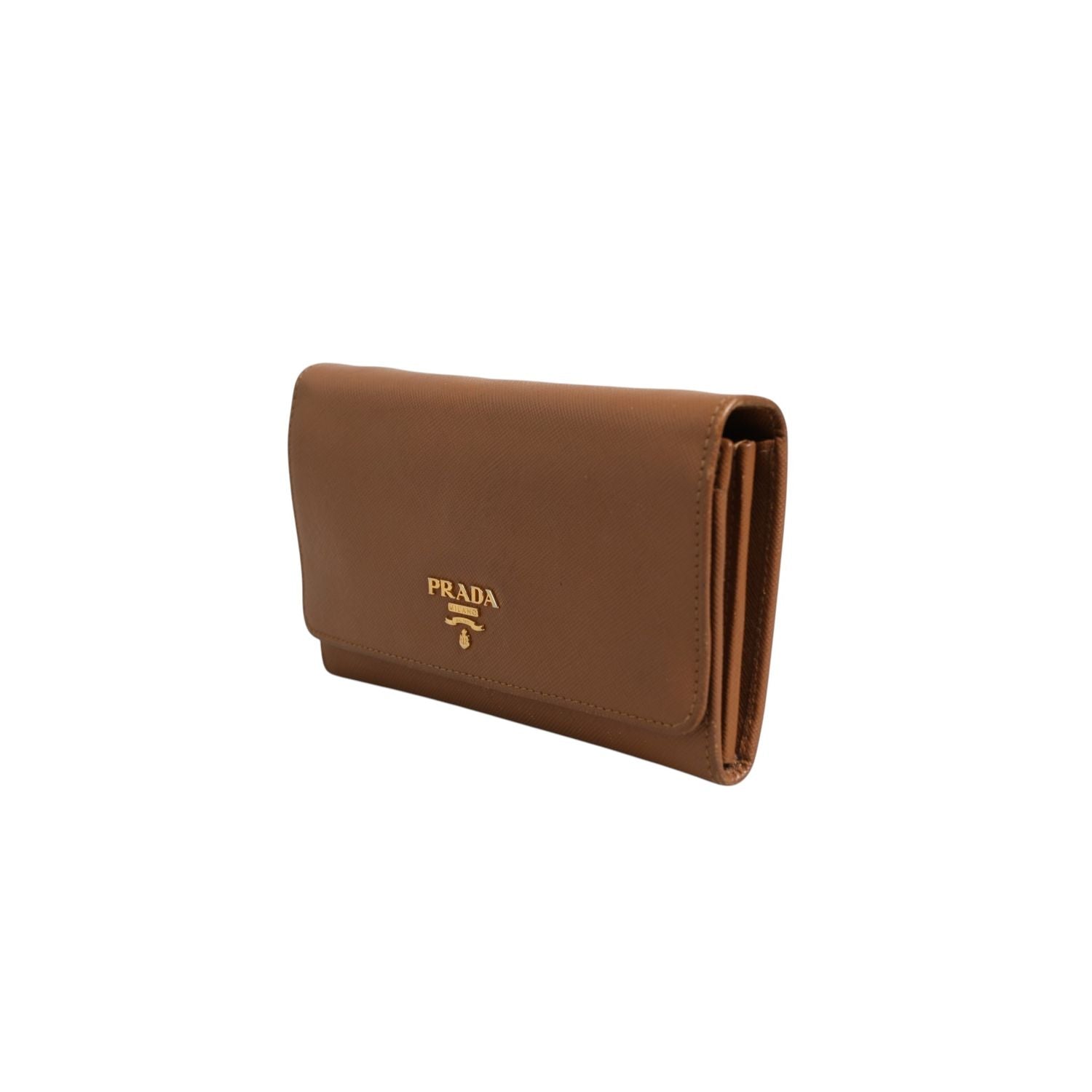 Prada Brown and Gold Wallet Strap