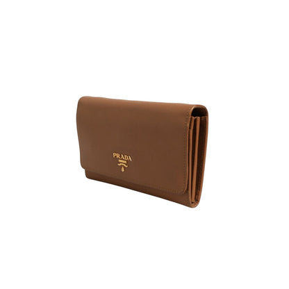 Prada Brown and Gold Wallet Strap