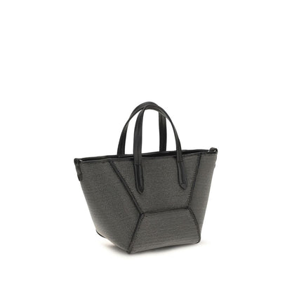 Brunello Cucinelli Black Calf Leather Bos Taurus Shoulder Bag