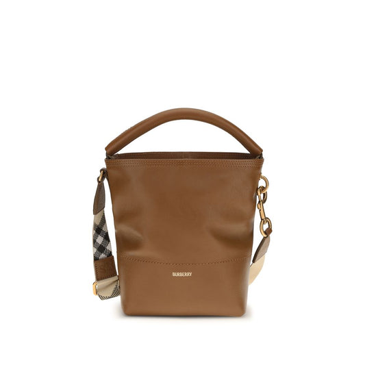 Burberry Brown Leather The B Clip Bucket Bag Backet Bag