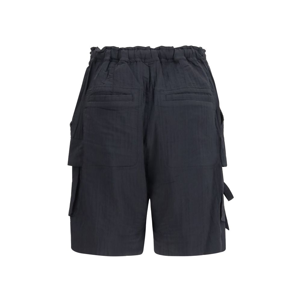 Marant Etoile Black Viscose Bermuda Shorts
