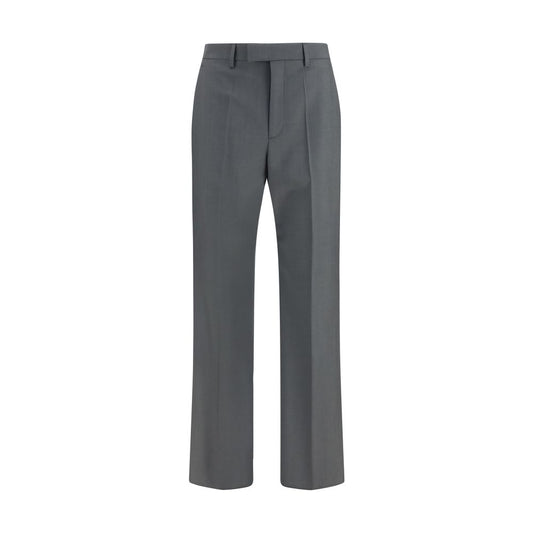 Valentino Gray Wool Oves Aries Dress Pants