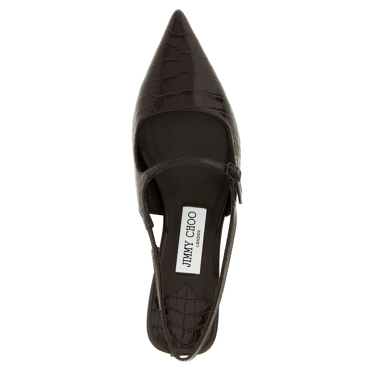 Jimmy Choo Brown Leather Mid Heel Pumps