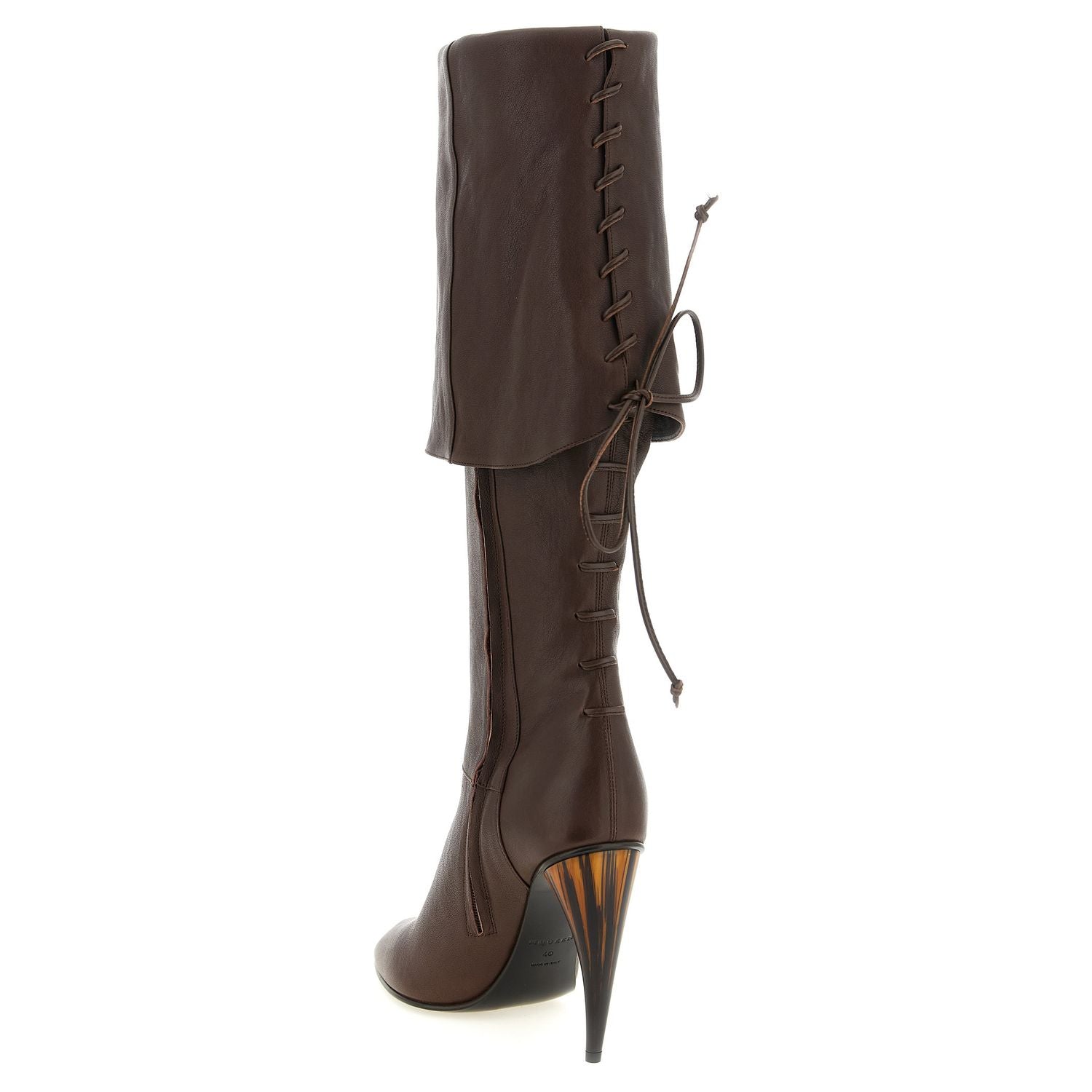 Alexander McQueen Brown Lamb Leather Over The Knee