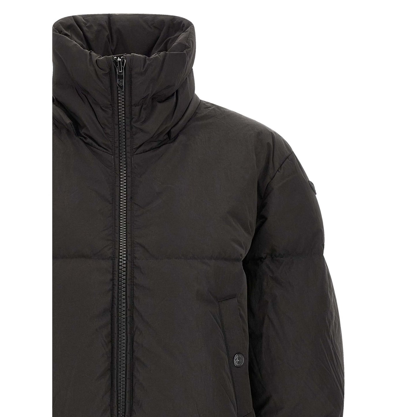 Diesel Black Polyamide Full-Length Jacket