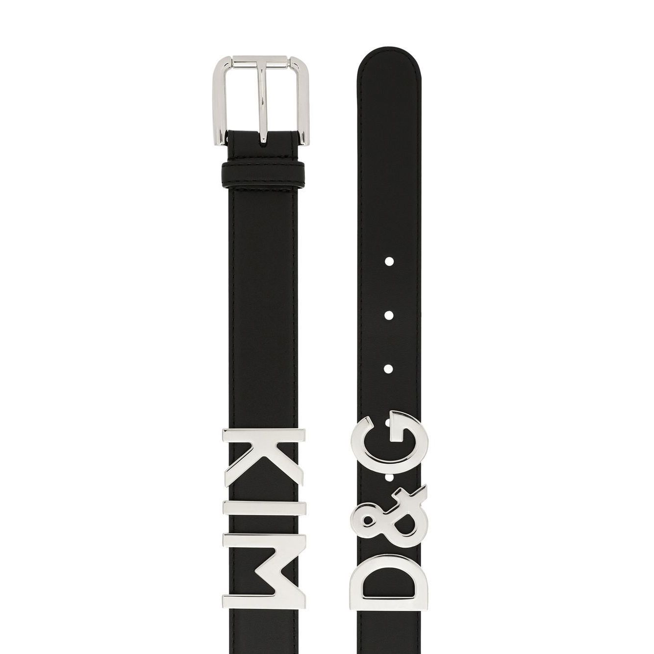 Dolce & Gabbana logo-lettering Leather Belt