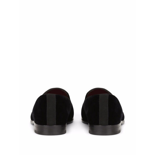 Dolce & Gabbana DG logo velvet slippers