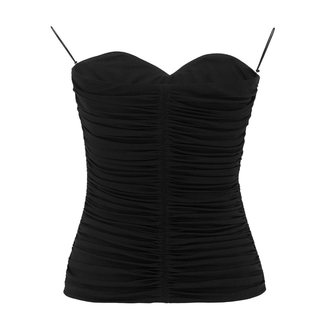 Saint Laurent ruched strapless top