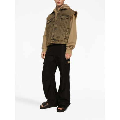 Dolce & Gabbana Cargo With Logo Plaque Trousers