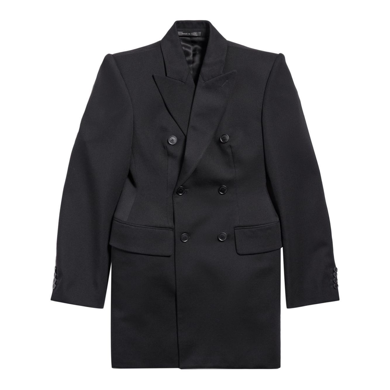 Balenciaga Hourglass Virgin Wool Double-breasted Blazer 768891TPT241000