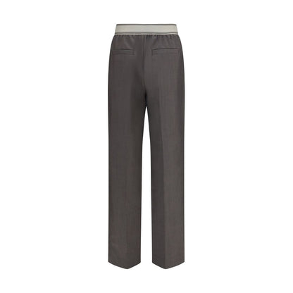 Versace Gray Wool Oves Aries Pants