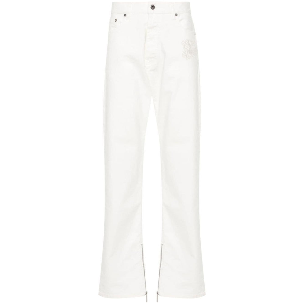 Off White 90's Logo Skate straight-leg jeans OMYA177S24DEN0010202
