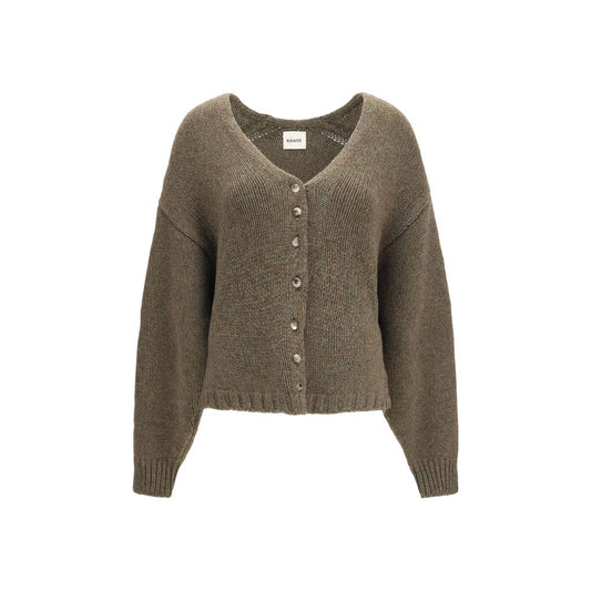 Khaite Bicolor Cashmere Cardigan