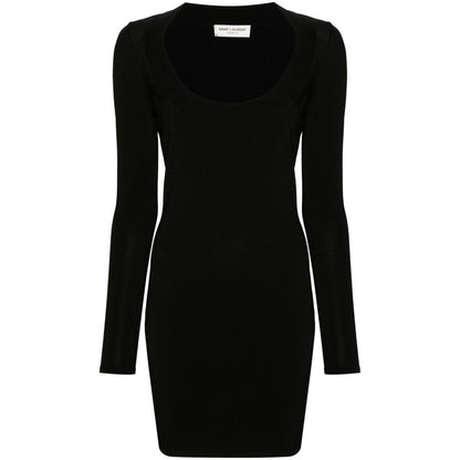 Saint Laurent Décolleté Mini Dress Dresses