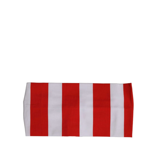 Dolce & Gabbana Red White Stripes Nylon Head Wrap One Size Headband