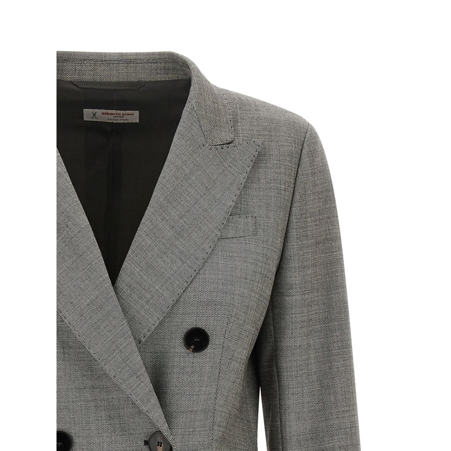 Alberto Biani Gray Wool Blazer