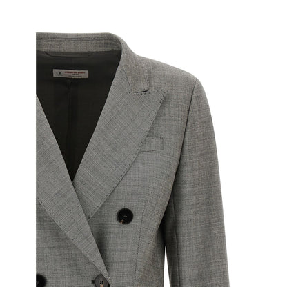 Alberto Biani Gray Wool Blazer