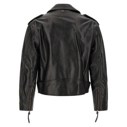 Balmain Black Calfskin Leather Jacket