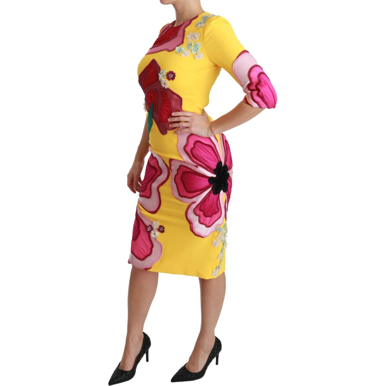 Sunshine Bloom 紧身及膝连衣裙