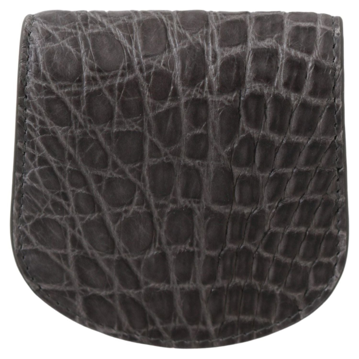 Dolce & Gabbana Gray Exotic Skin Condom Case Holder Pocket Wallet