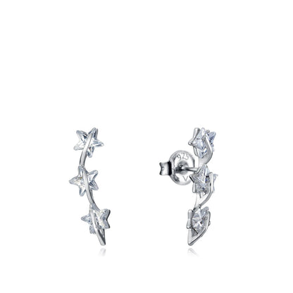 VICEROY JEWELS Mod. 13003E000-30 silver earrings for ladies, featuring quartz analog design with star details, 925° silver, 20 mm case.