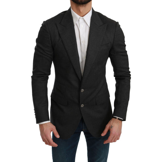 Dolce & Gabbana Gray NAPOLI Slim Fit Jacket Wool Blazer KOS1772-46