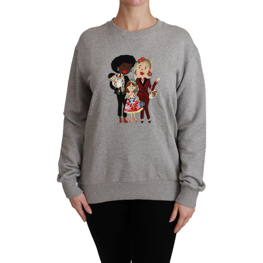 Dolce & Gabbana Gray #dgfamily Cotton Pullover Sweater TSH4558-40