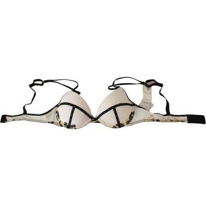 Just Cavalli White Polyester Spandex Push Up Bra Underwear