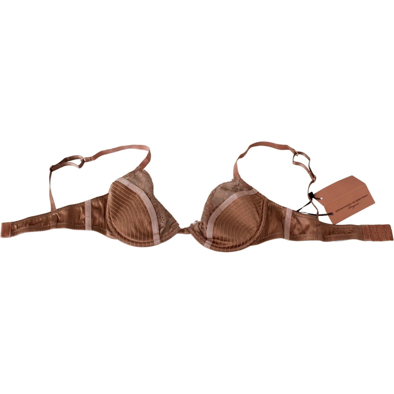 优雅裸色蕾丝聚拢文胸