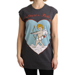 Dolce & Gabbana Gray Cotton L' Amore Top Tank T-shirt TSH5134-36
