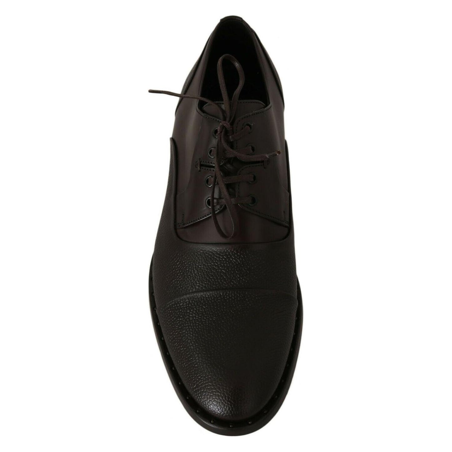 Dolce & Gabbana Brown Leather Laceups Dress Mens Shoes