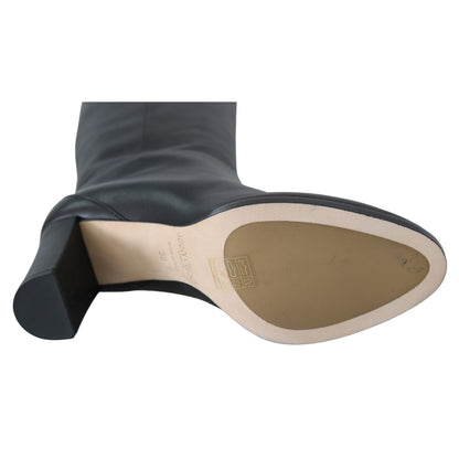 Jimmy Choo Black Leather Madalie 80 Boots Shoes