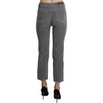 Ermanno Scervino Gray Cropped Cotton Stretch Trouser Pants PAN71148-46