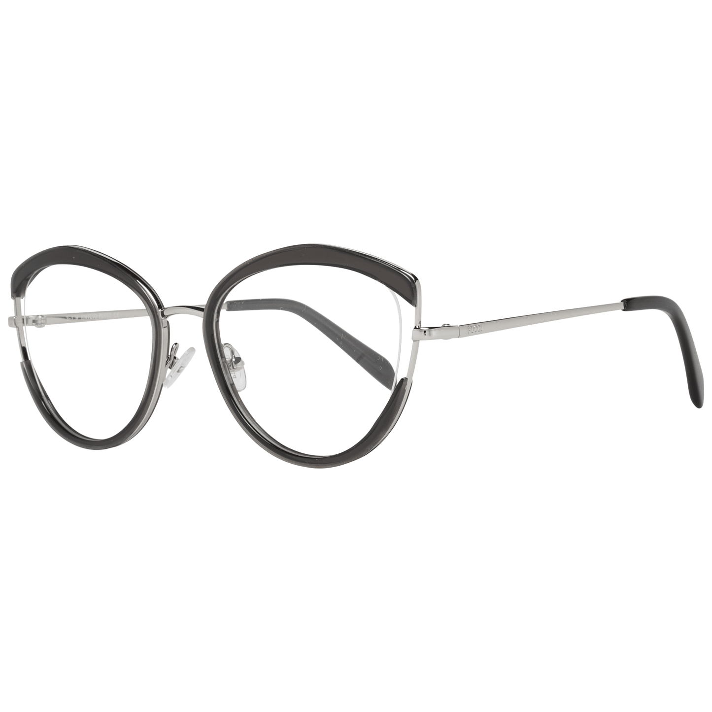 Emilio Pucci Black Women Glasses Frame, full-rim metal and plastic with black color, 53mm lenses width, includes branded case.