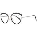 Emilio Pucci Black Women Glasses Frame, full-rim metal and plastic with black color, 53mm lenses width, includes branded case.