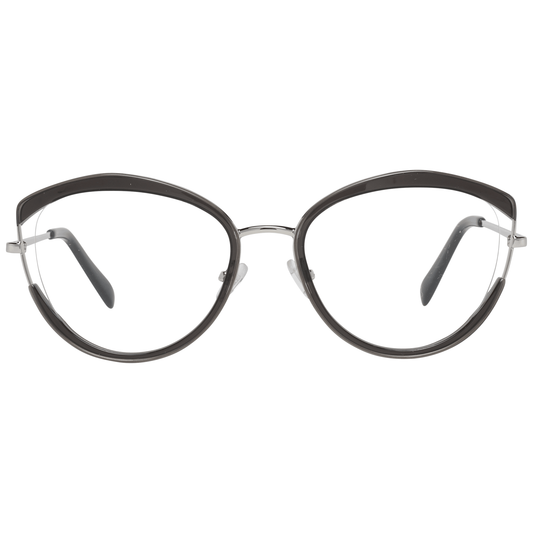 Alt Tag: Emilio Pucci Black Women Glasses Frame with full-rim in metal and plastic, 53mm lenses, black color, no spring hinge.