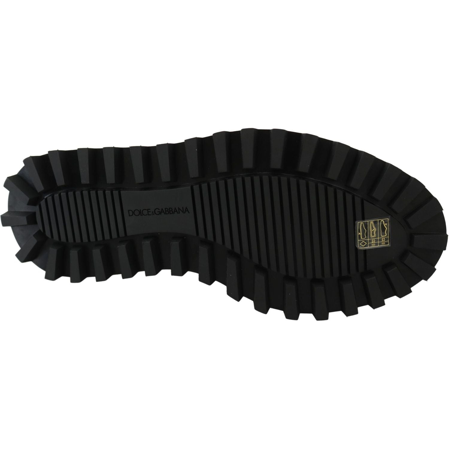 حذاء ديربي أنيق من جلد العجل باللون الأسود من دولتشي آند غابانا