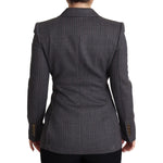 Dolce & Gabbana Gray Single Breasted Fitted Blazer Wool Jacket JKT2807-36