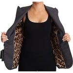 Dolce & Gabbana Gray Single Breasted Fitted Blazer Wool Jacket JKT2807-36